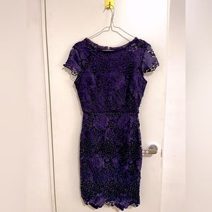 Purple Lace Detailed Special Occasion Dress (US Size 4)